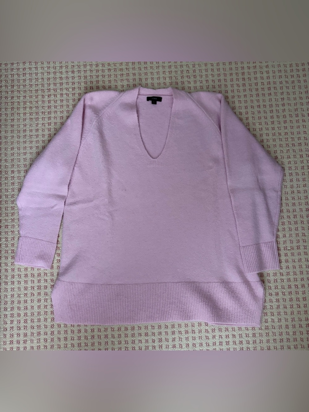 J. Crew Light Pink V-Neck Sweater